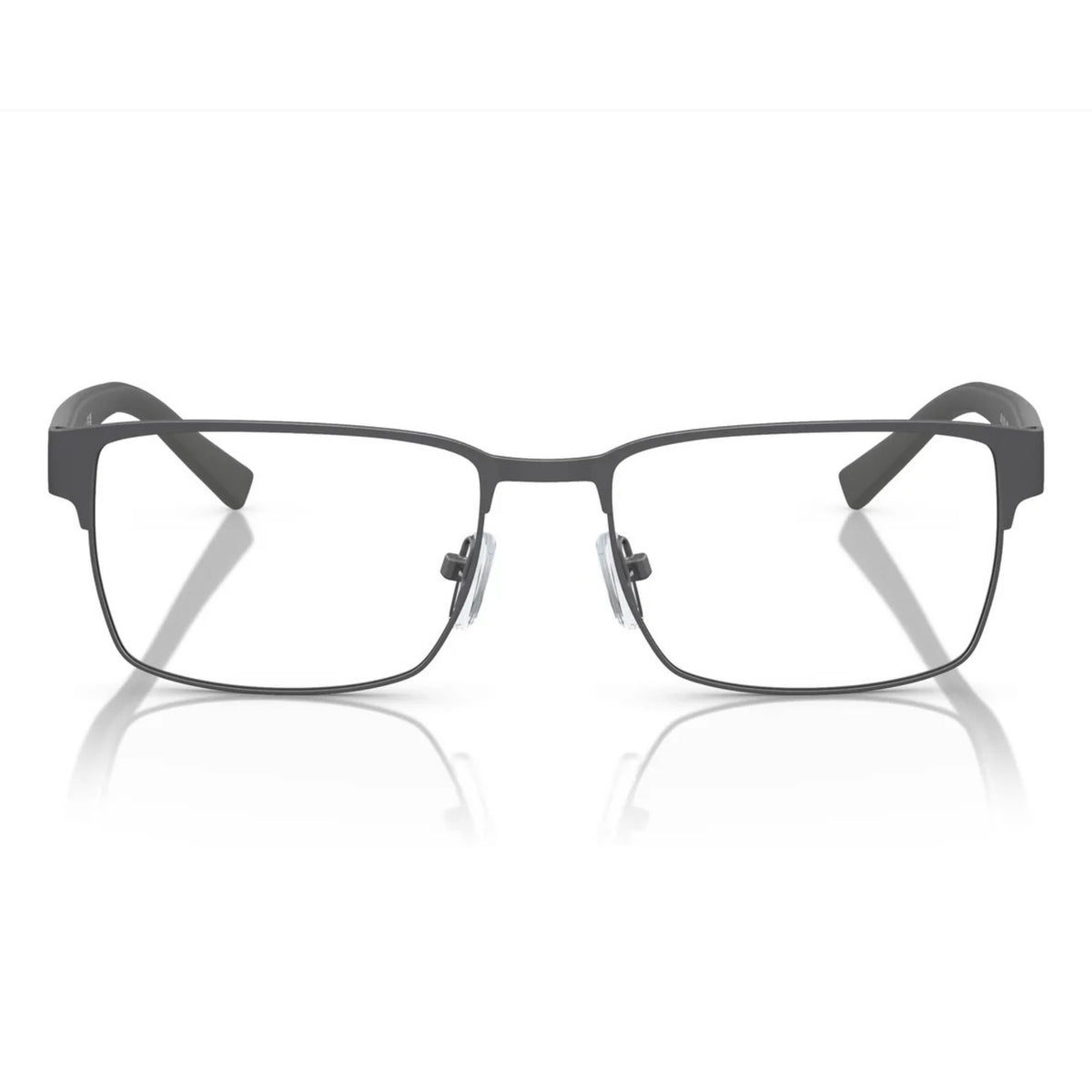 Armani Exchange AX1019 matte gunmetal square eyeglasses, full-rim metal frame
