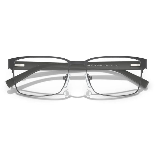 Armani Exchange AX1019 6089 Matte Gunmetal Square Eyeglasses