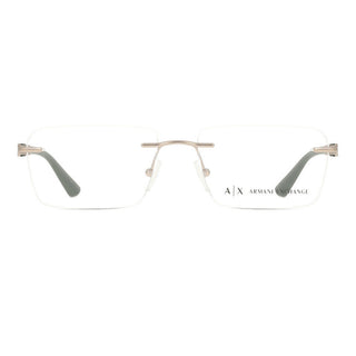 Armani Exchange AX1064 6020 Matte Silver Rimless Eyeglasses