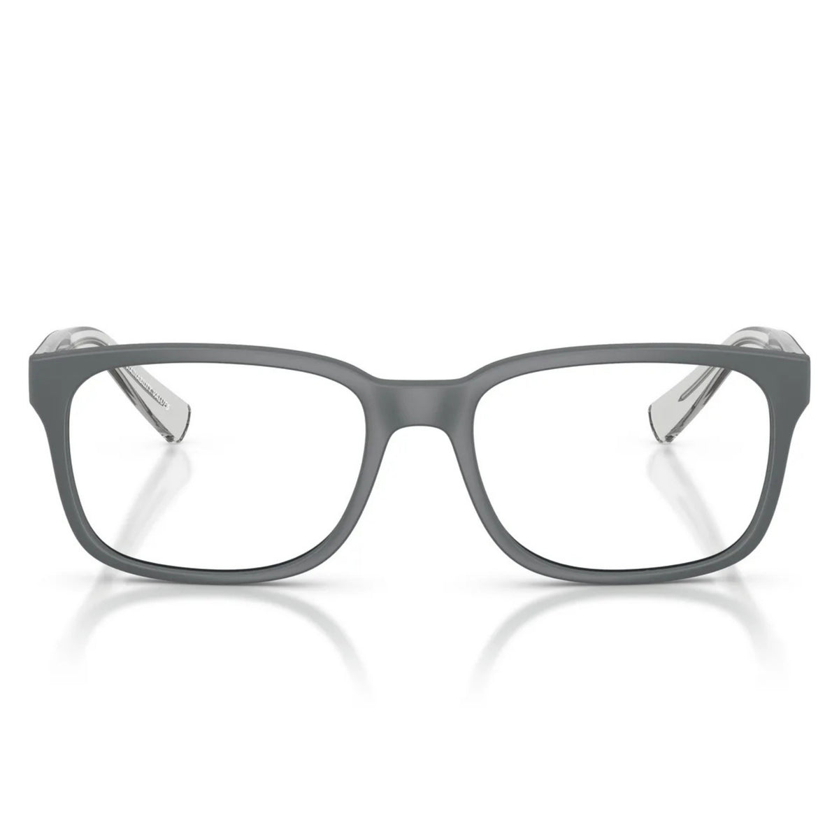 Armani Exchange AX3029 matte grey square eyeglasses, full-rim lightweight and plastic frame