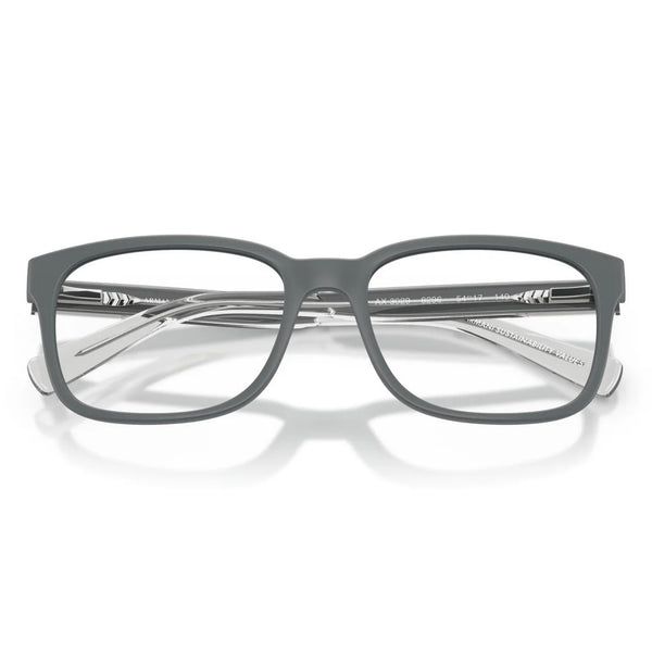 Armani Exchange AX3029 8296 Matte Grey Square Eyeglasses