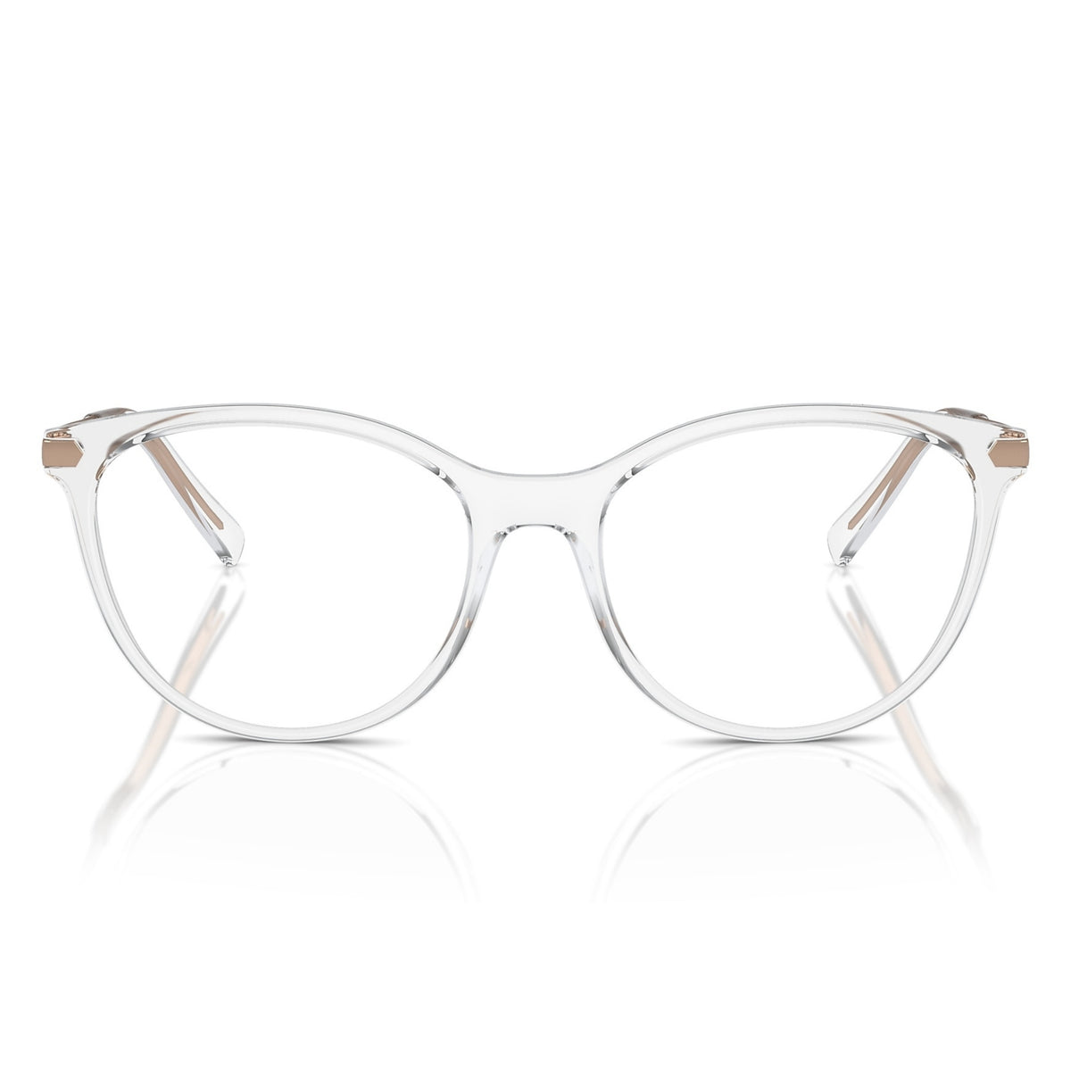 Armani Exchange AX3078 shiny crystal cat-eye eyeglasses, full-rim lightweight and metal frame