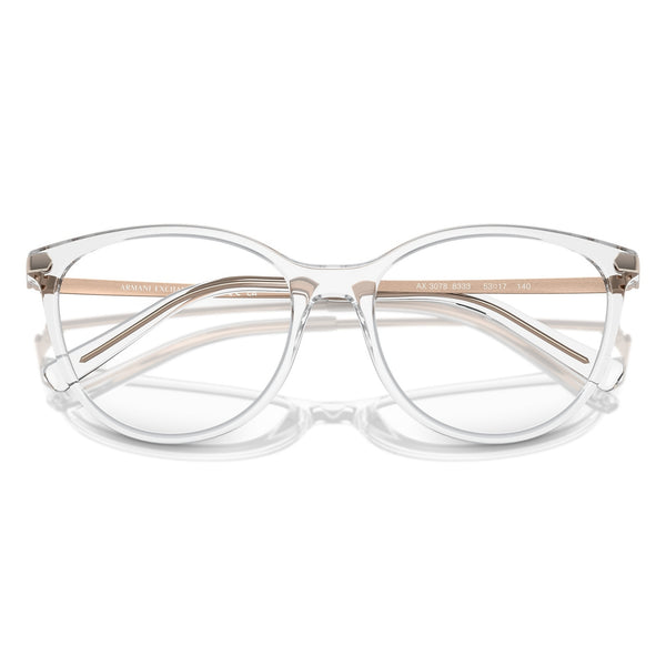 Armani Exchange AX3078 8333 Shiny Crystal Cat Eye Eyeglasses