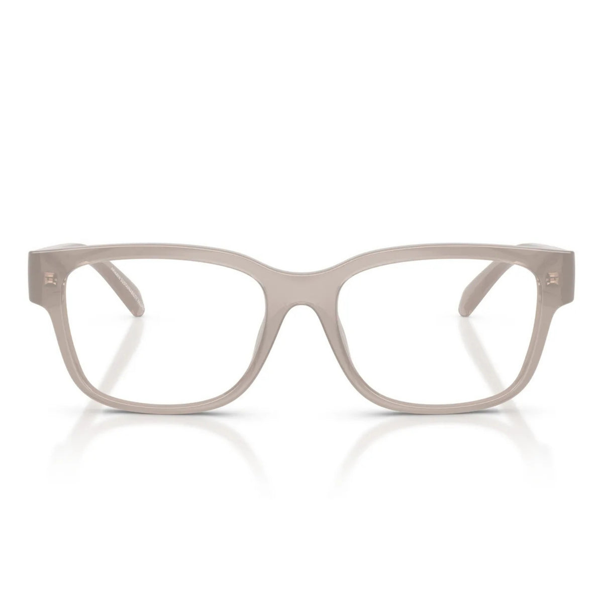 Armani Exchange AX3124U shiny opal light grey square eyeglasses, full-rim plastic frame