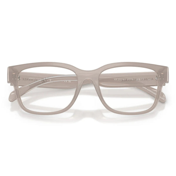 Armani Exchange AX3124U 8374 Shiny Opal Light Grey Square Eyeglasses