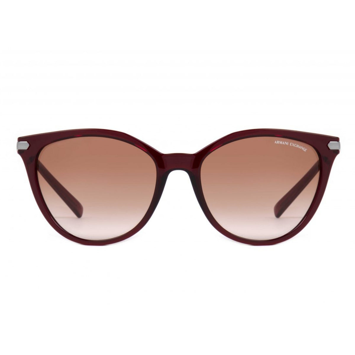 Armani Exchange AX4107S red cat-eye sunglasses, full-rim plastic frame
