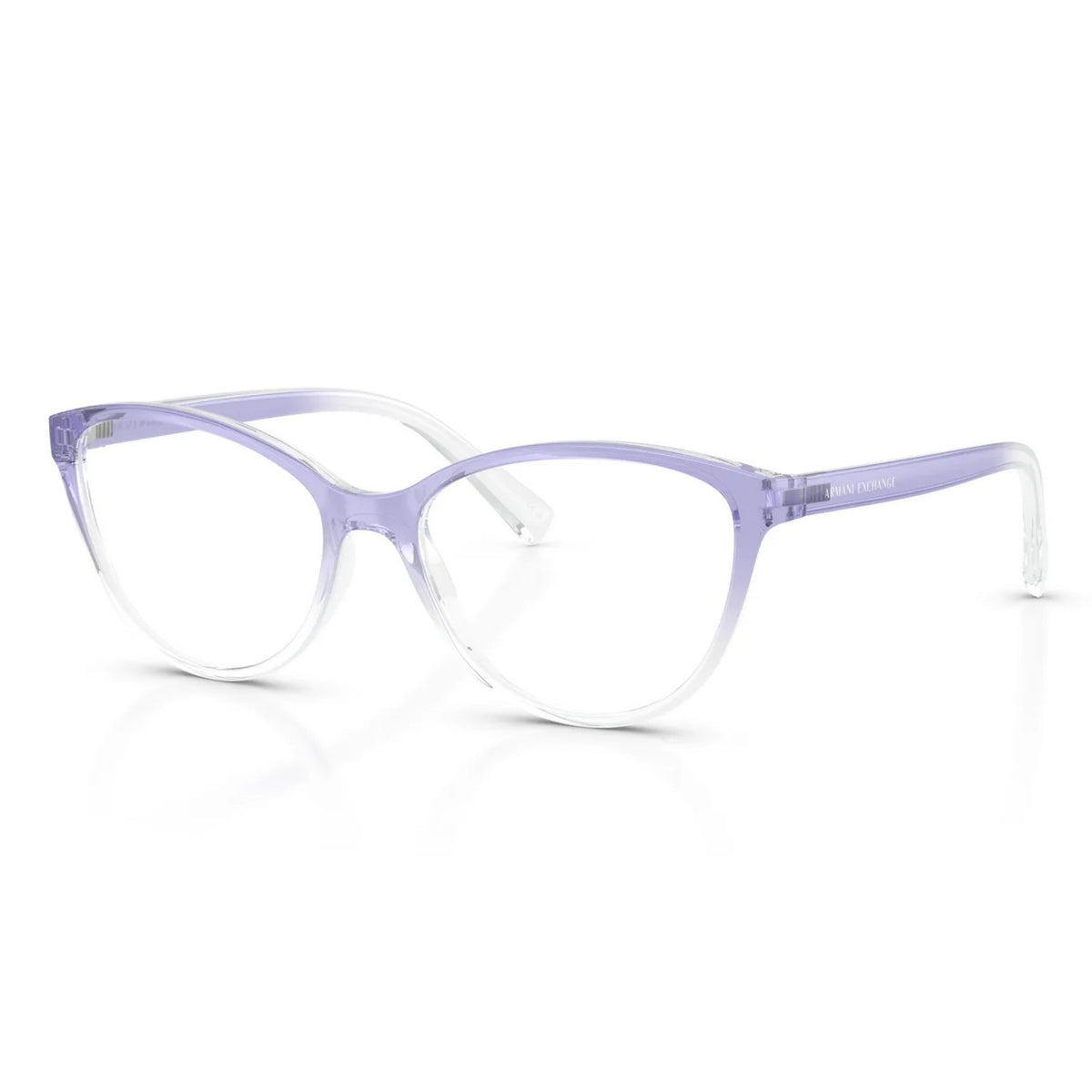 AX3053 shiny lilac gradient crystal square eyeglasses with lightweight and plastic frame