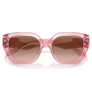 AX4125SU 833911 Shiny Transparent Pink Rectangle Sunglasses