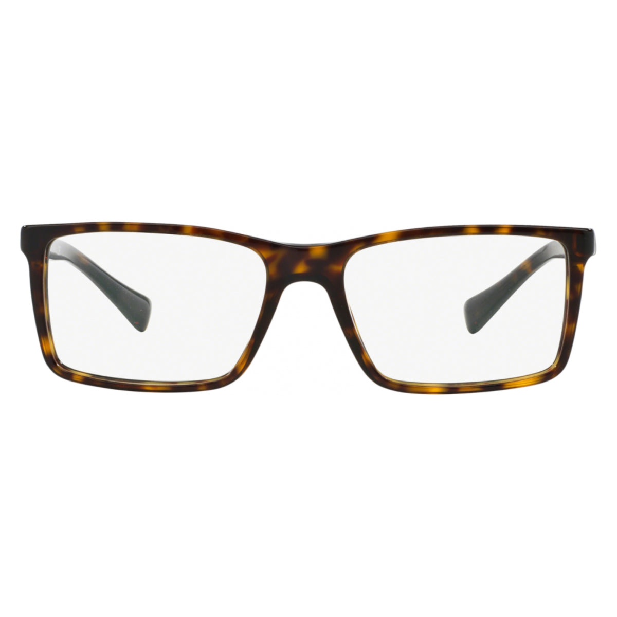 Dolce & Gabbana DG3217 havana rectangle eyeglasses, full-rim metal and plastic frame