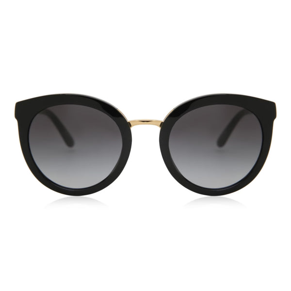 Dolce & Gabbana DG4268 501/8G Black Oval Sunglasses