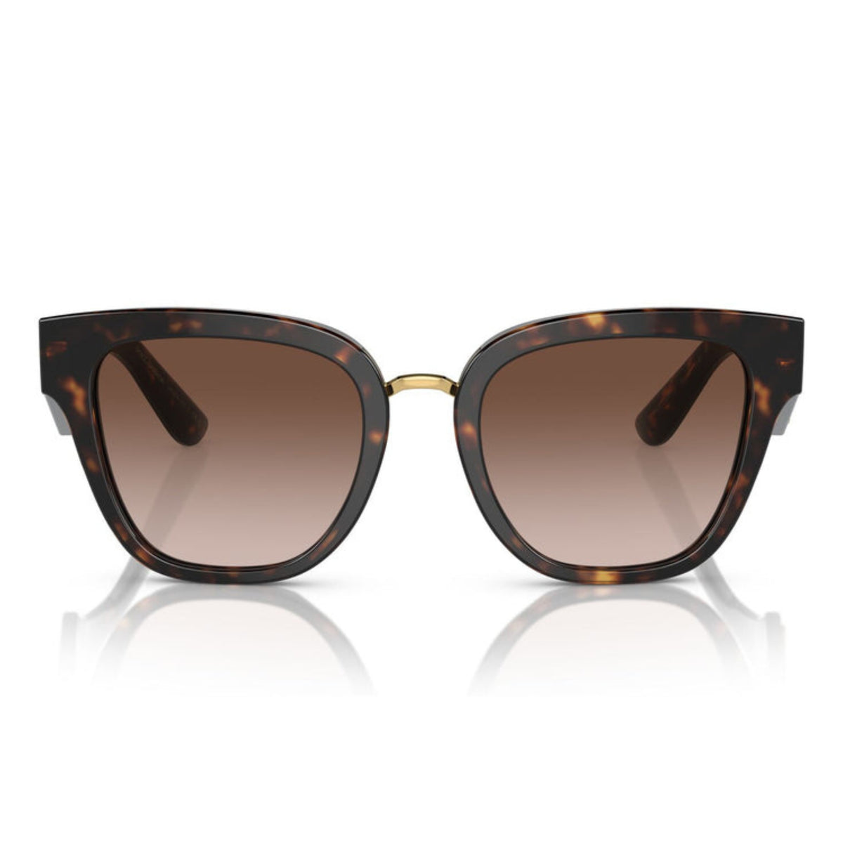 Dolce & Gabbana DG4437 havana cat-eye sunglasses, full-rim acetate frame