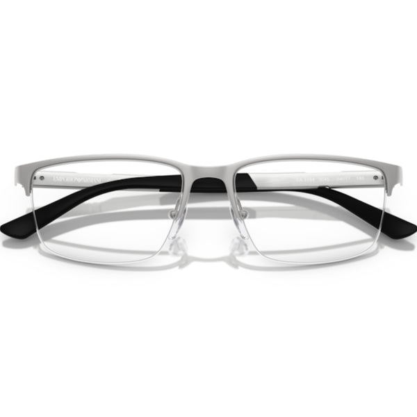 Emporio Armani EA1164 3045 Matte Silver Rectangle Eyeglasses
