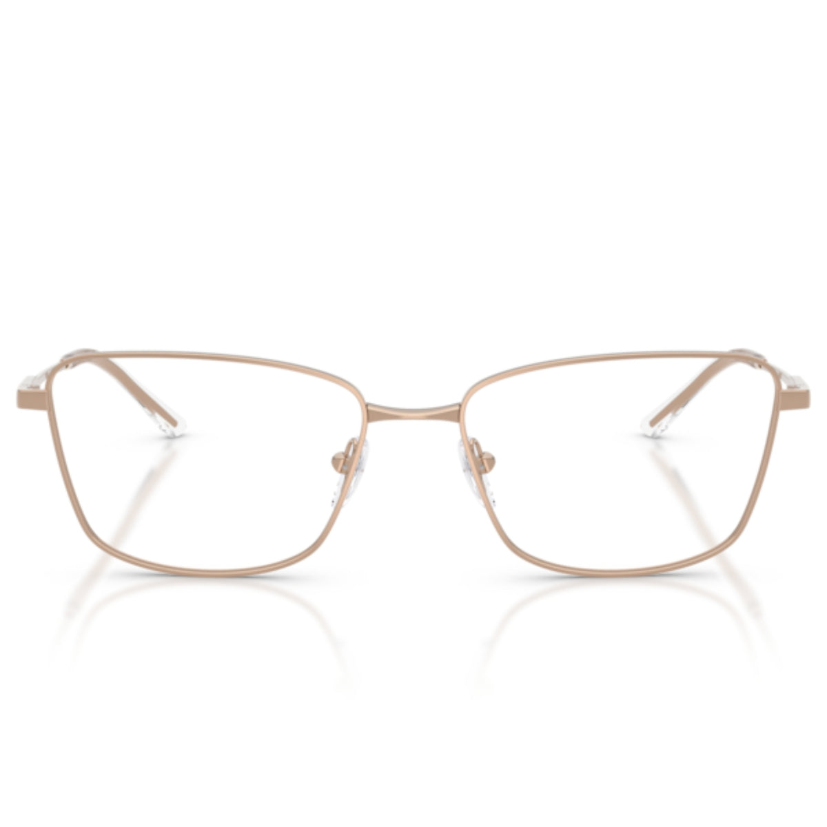 Emporio Armani EA1185B shiny rose gold geometric eyeglasses, full-rim metal frame