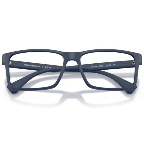 Emporio Armani EA3038 6185 Matte Blue Rectangle Eyeglasses