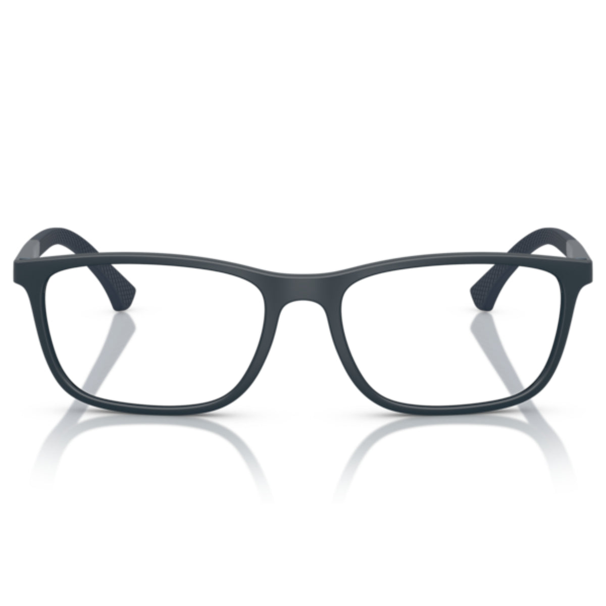 Emporio Armani EA3069 matte blue rectangle eyeglasses, full-rim plastic and metal frame