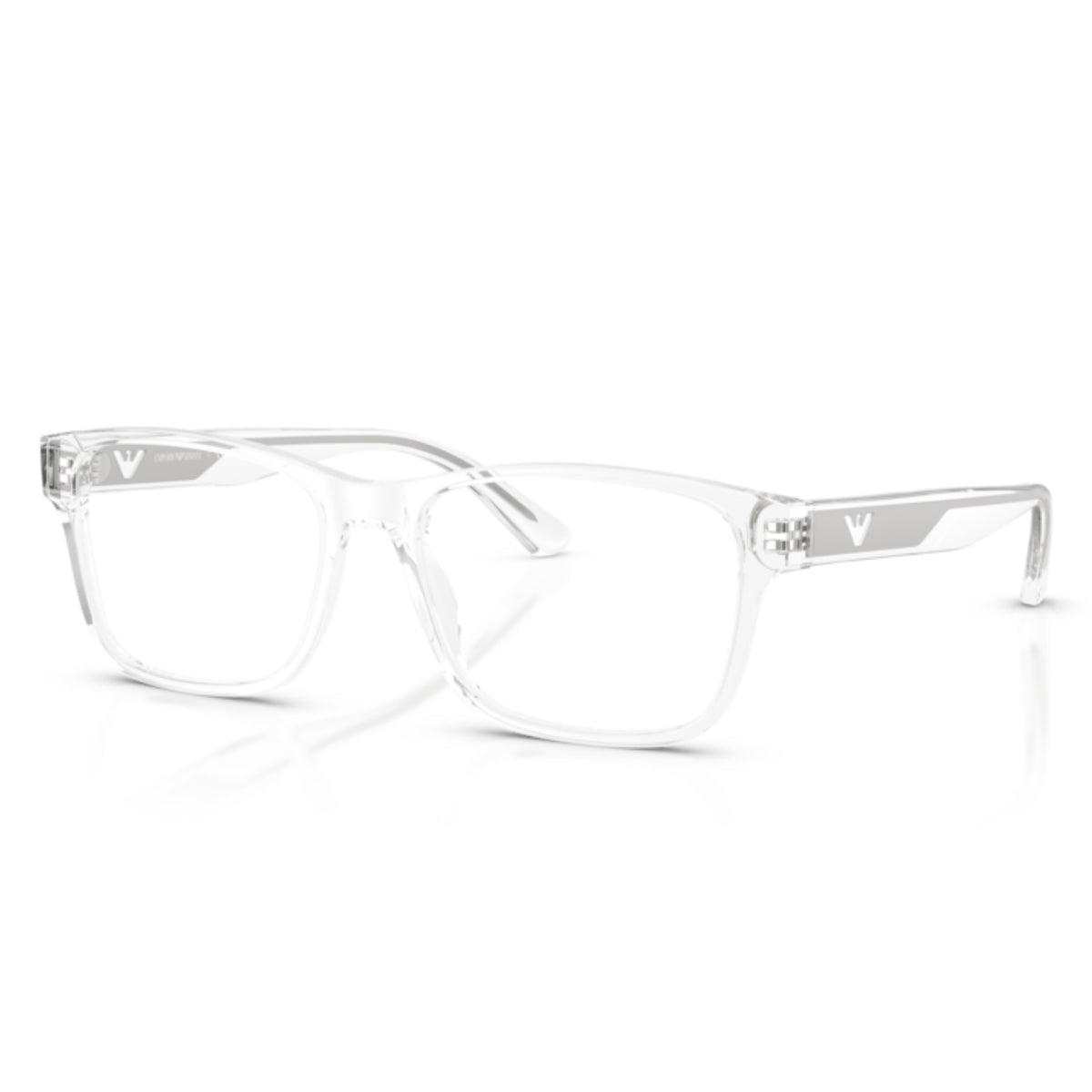 Emporio Armani EA3239 shiny crystal rectangle eyeglasses with acetate frame