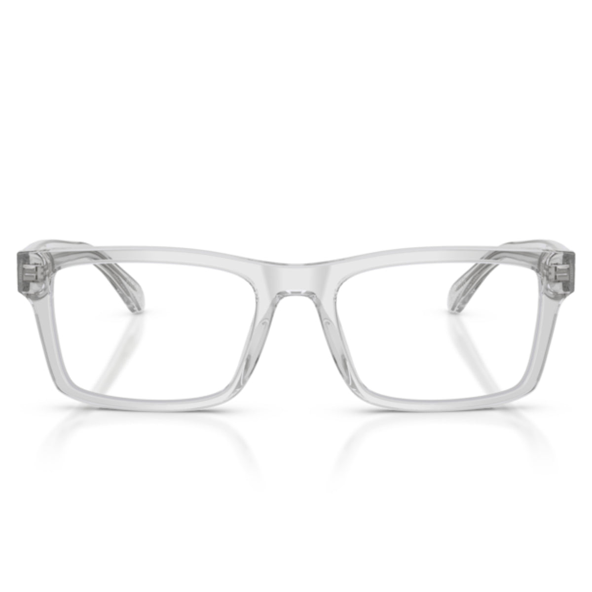 Emporio Armani EA3254 transparent crystal rectangle eyeglasses, full-rim acetate frame