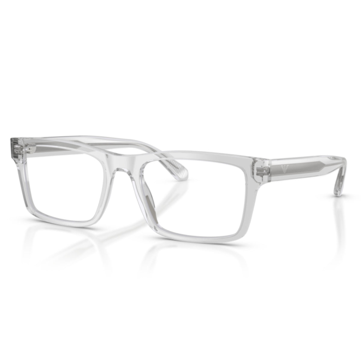 Emporio Armani EA3254 transparent crystal rectangle eyeglasses with acetate frame