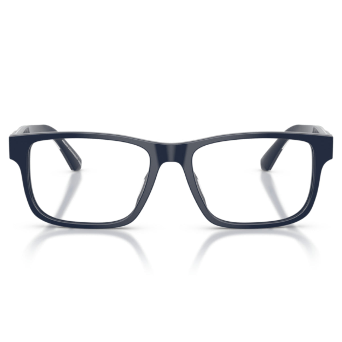 Emporio Armani EA3265U shiny blue rectangle eyeglasses, full-rim acetate frame