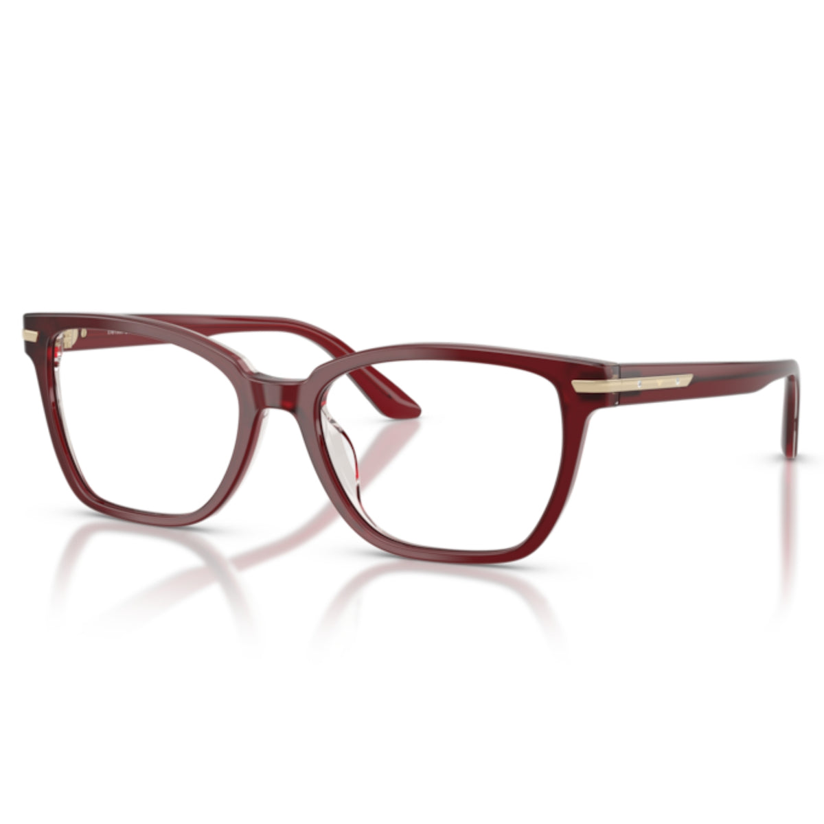 Emporio Armani EA3282BU shiny bordeaux cat-eye eyeglasses with acetate frame