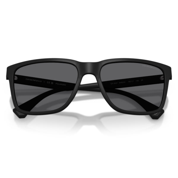 Emporio Armani EA4047 5063/81 Rubber Black Square Sunglasses