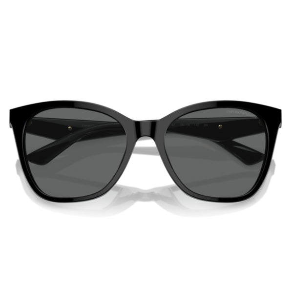 Emporio Armani EA4222U 5017/87 Shiny Black Cat Eye Sunglasses
