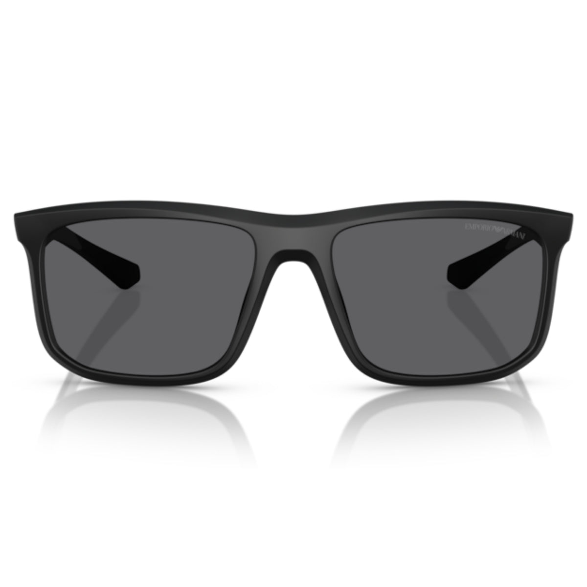 Emporio Armani EA4234U matte black square sunglasses, full-rim plastic frame