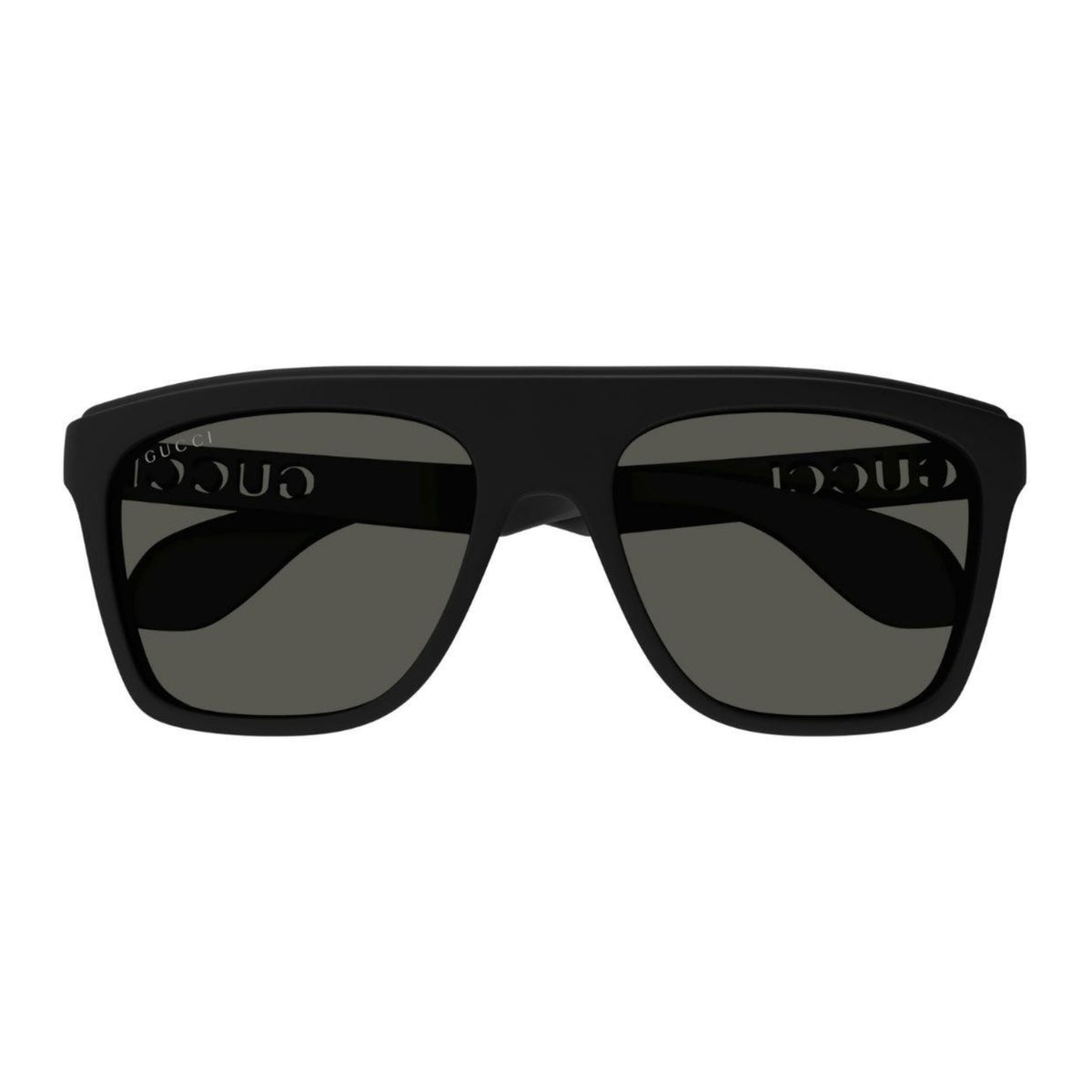 Gucci GG1570S black square sunglasses, full-rim plastic frame
