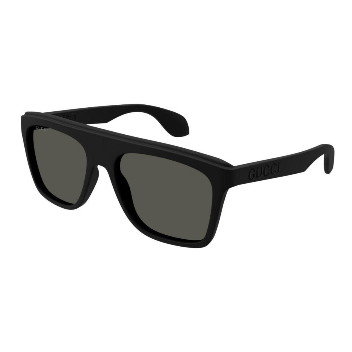 Gucci GG1570S black square sunglasses with grey lenses