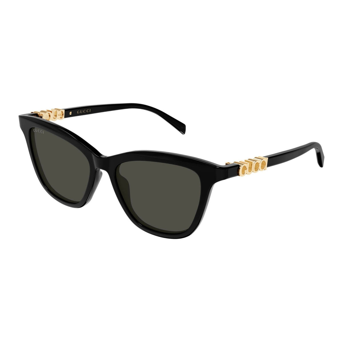Gucci GG2032S black cat-eye sunglasses with grey lenses