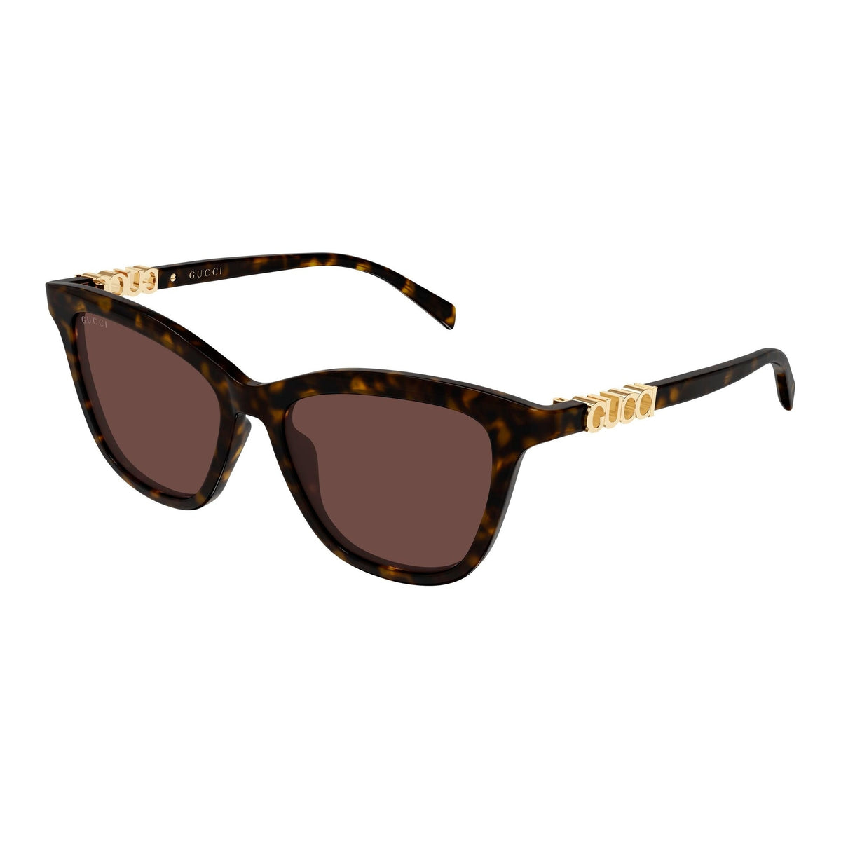 Gucci GG2032S havana cat-eye sunglasses with brown lenses
