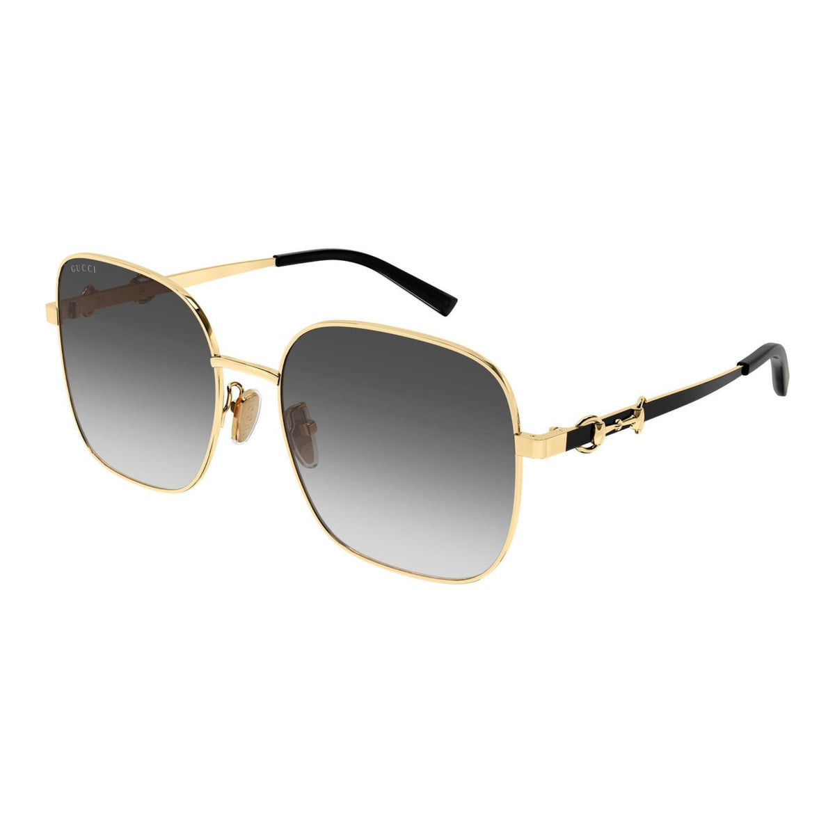 Gucci GG2053S gold square sunglasses with grey lenses