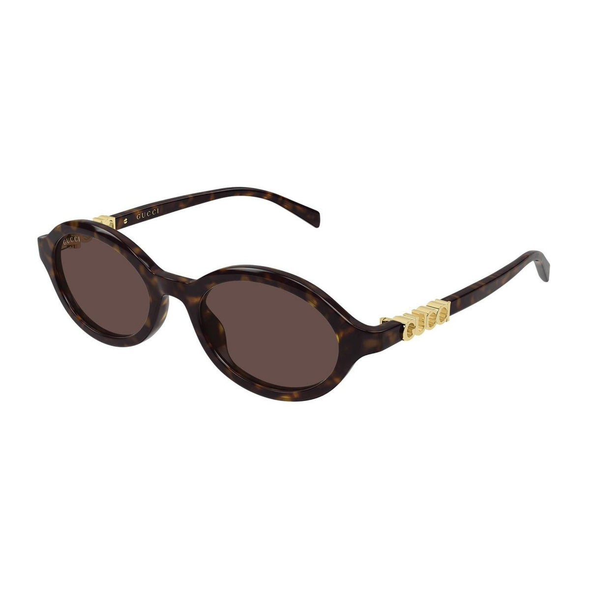 Gucci GG2153S havana oval sunglasses with brown lenses