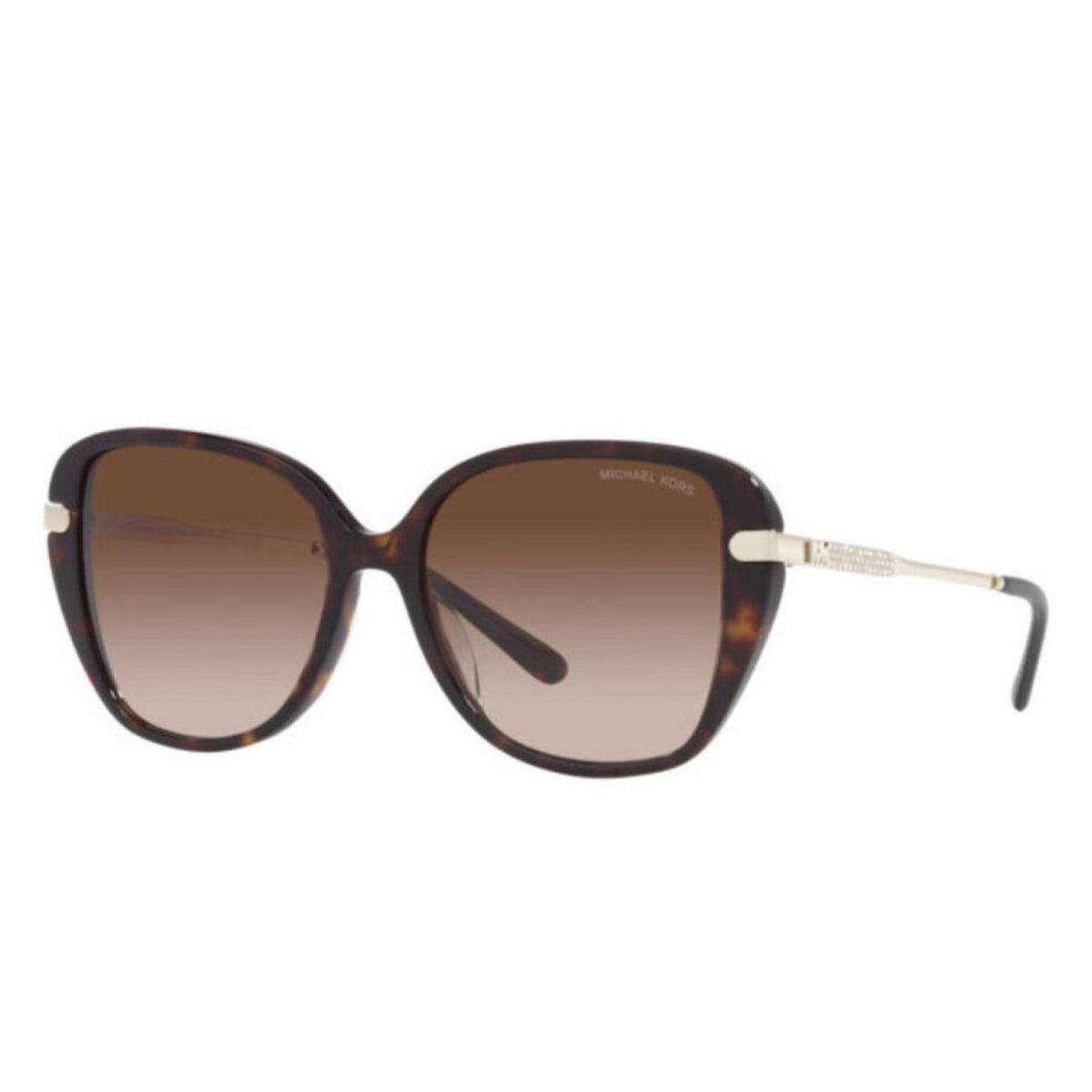 Michael Kors MK2185BU dark tortoise square sunglasses with brown lenses