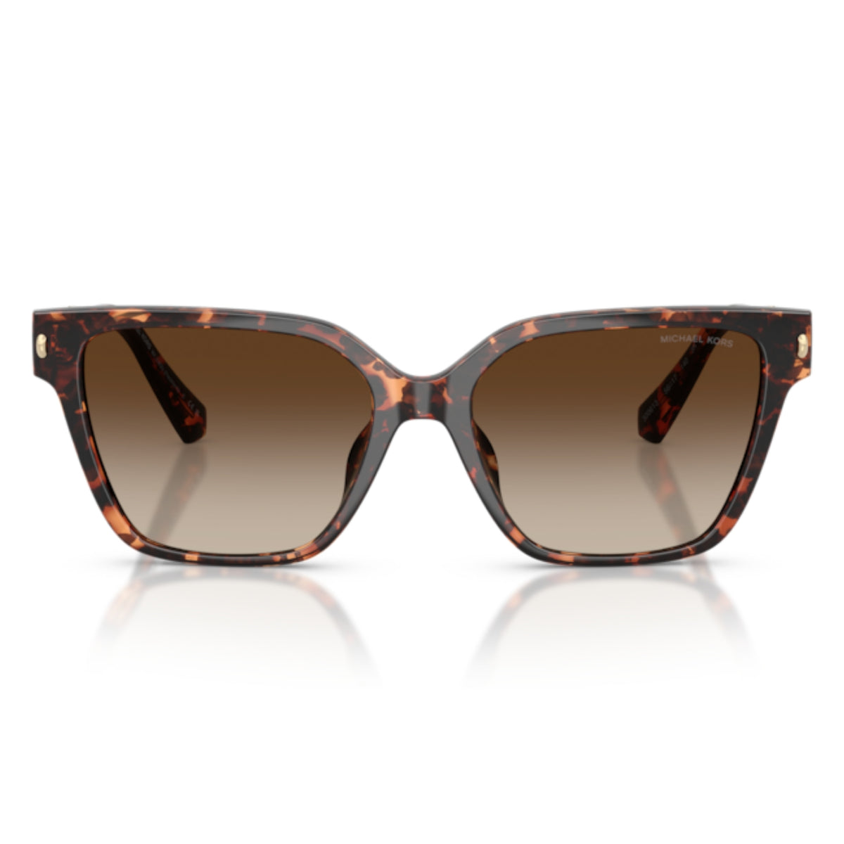 Michael Kors MK2263U dark tortoise square sunglasses, full-rim plastic and metal frame