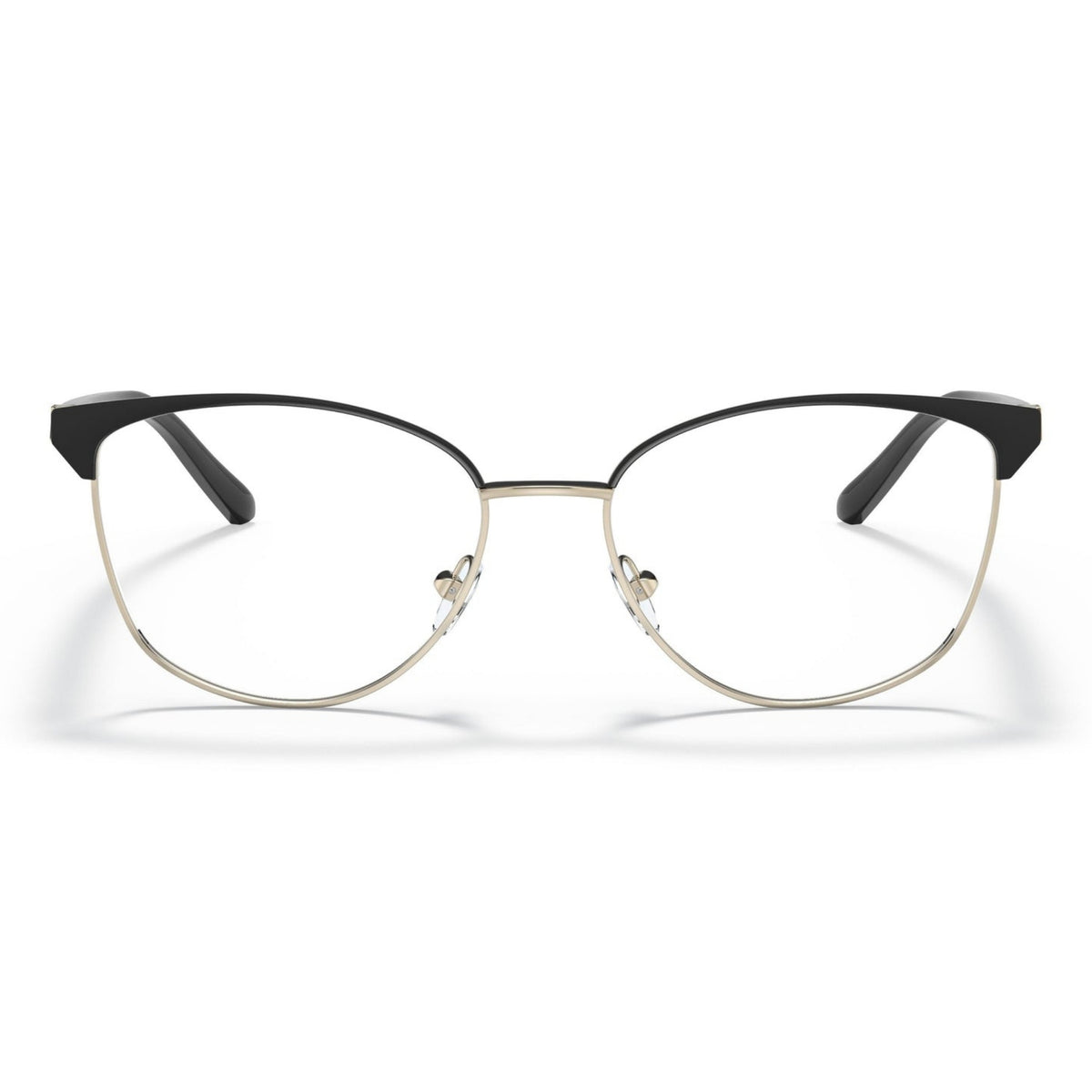 Michael Kors MK3053 matte black / light gold cat-eye eyeglasses, full-rim metal frame