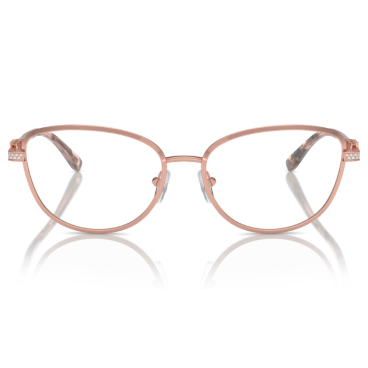 Michael Kors MK3076B rose gold cat-eye eyeglasses, full-rim metal frame
