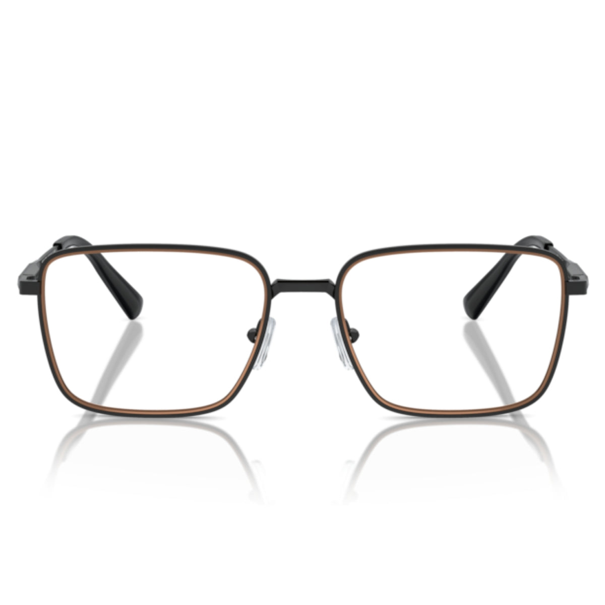 Michael Kors MK3079 shiny black rectangle eyeglasses, full-rim metal frame