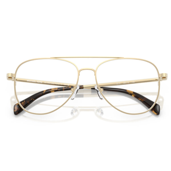 Michael Kors MK3089 1014 Light Gold Shiny Aviator Eyeglasses