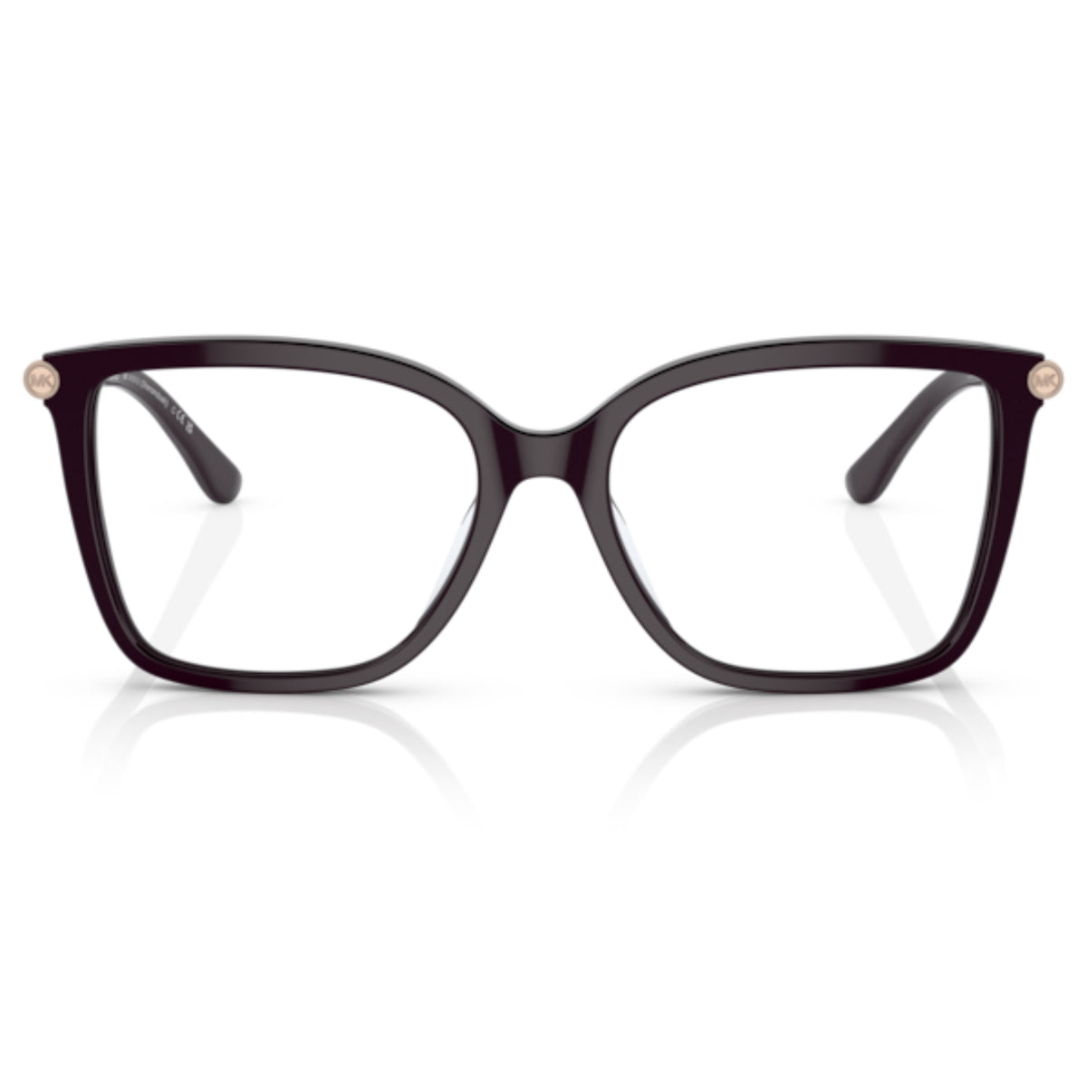 Michael Kors MK4101U cordovan square eyeglasses, full-rim acetate and metal frame