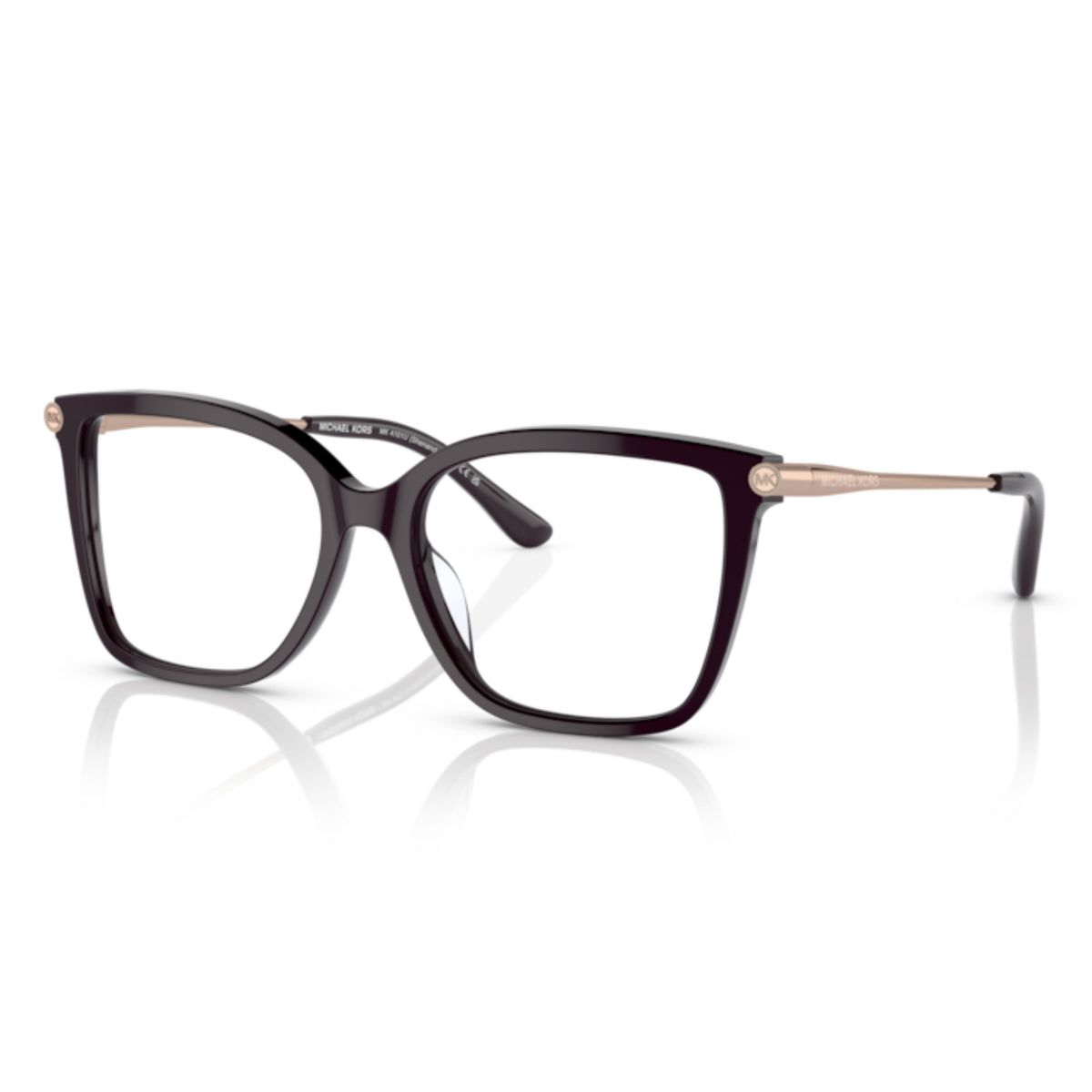 Michael Kors MK4101U cordovan square eyeglasses with acetate and metal frame
