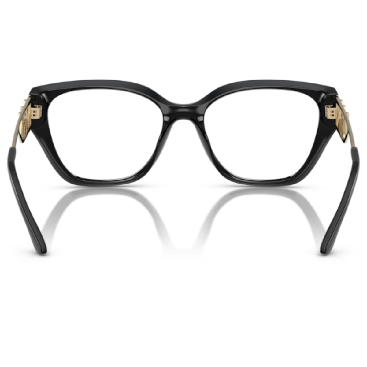 Michael Kors MK4140U black square eyeglasses, back view of the frame and temples