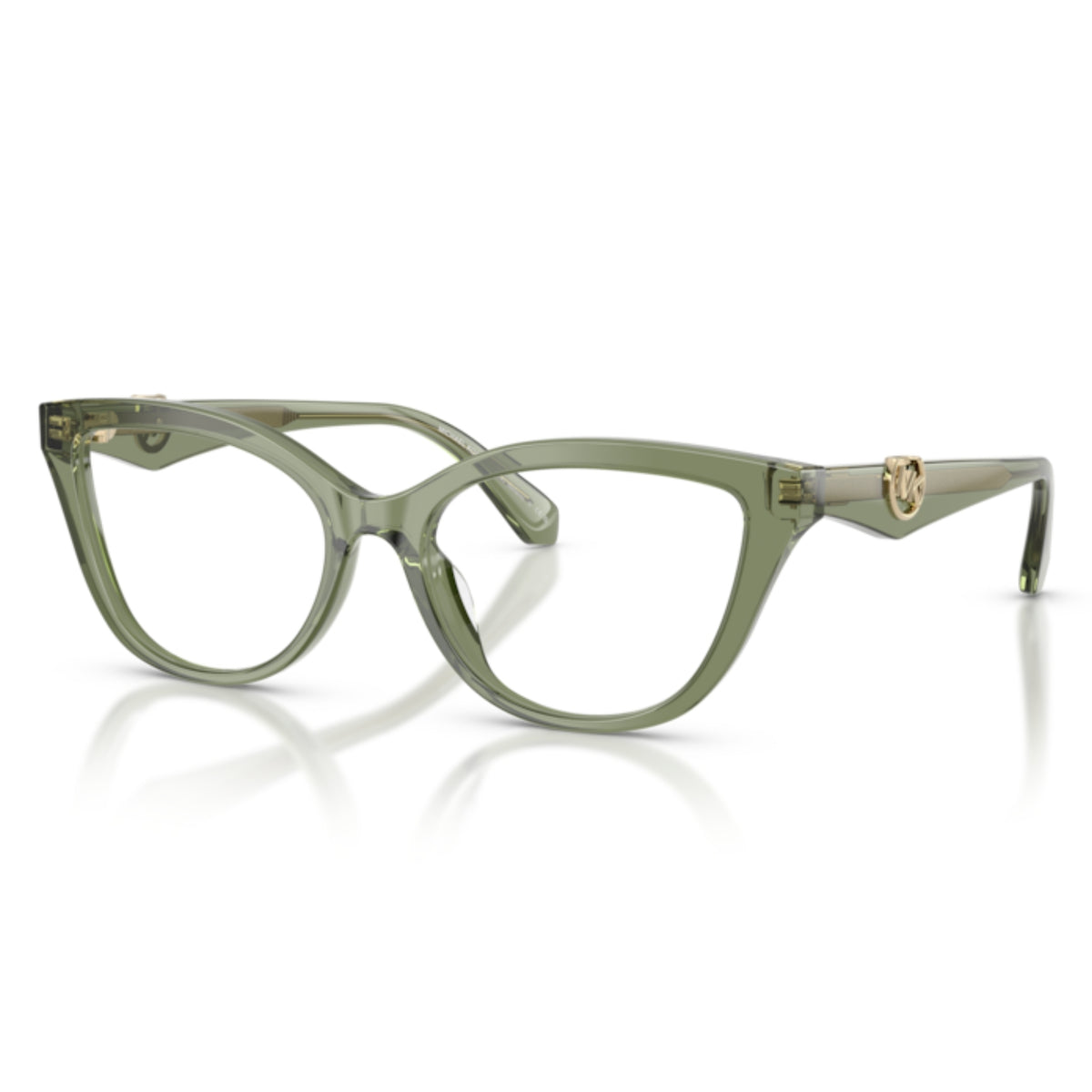 Michael Kors MK4164U green transparent cat-eye eyeglasses with acetate frame