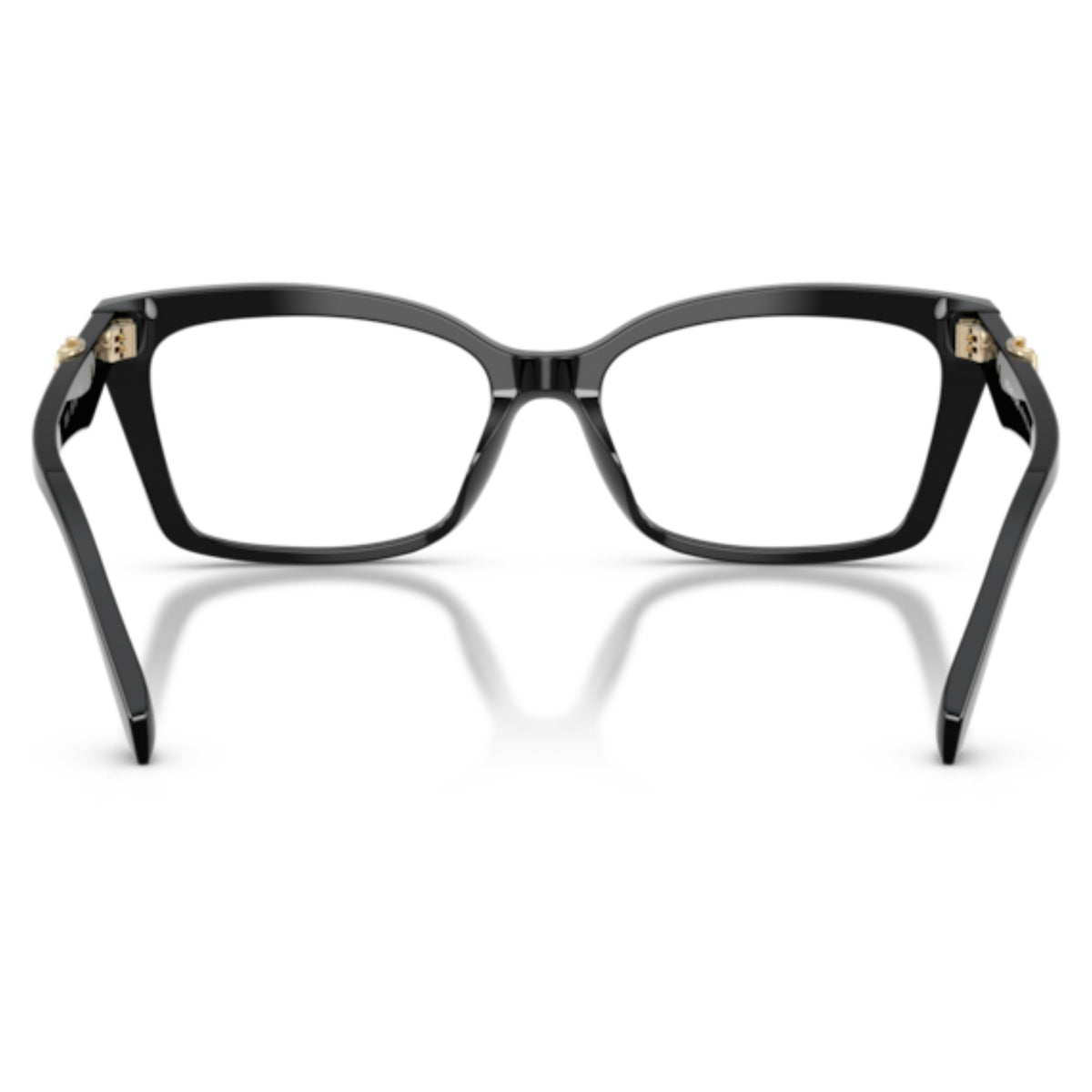 Michael Kors MK4165U black rectangle eyeglasses, back view of the frame and temples