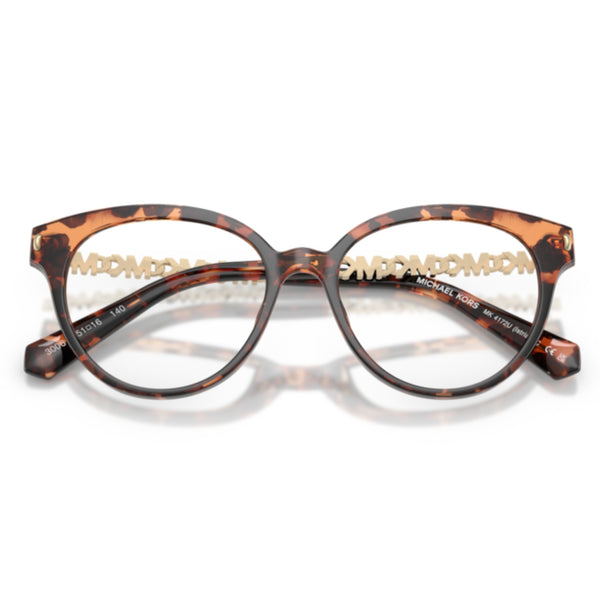 Michael Kors MK4172U 3006 Dark Tortoise Round Eyeglasses