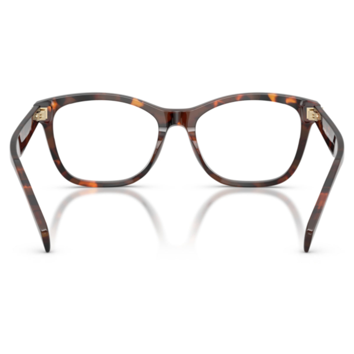 Michael Kors MK4175D luggage tortoise square eyeglasses, back view of the frame and temples