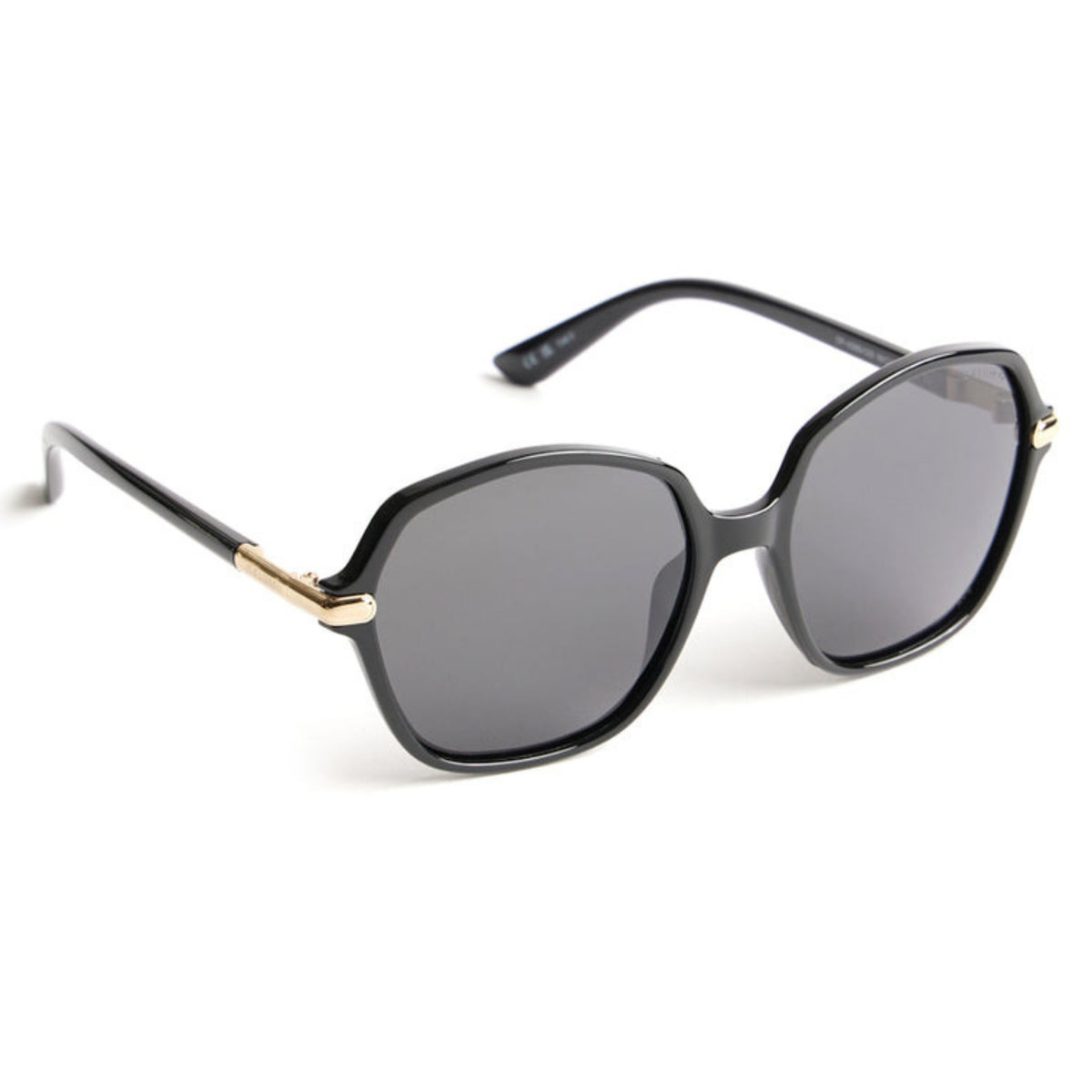 Opium OP10268 black cat-eye sunglasses with black lenses