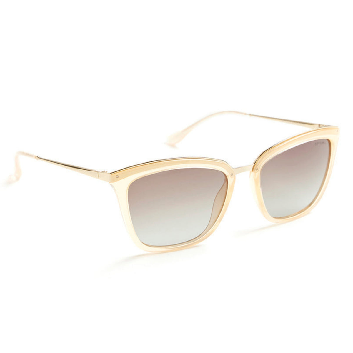 Opium OP10330 gold cat-eye sunglasses with green lenses