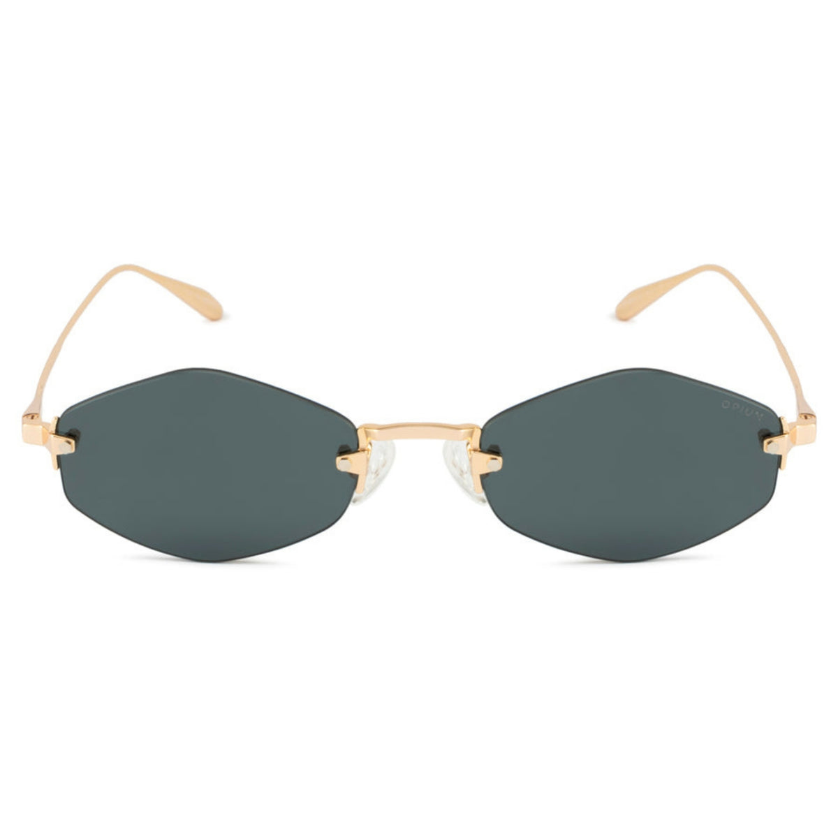 Opium OP10375 gold rimless sunglasses, metal frame