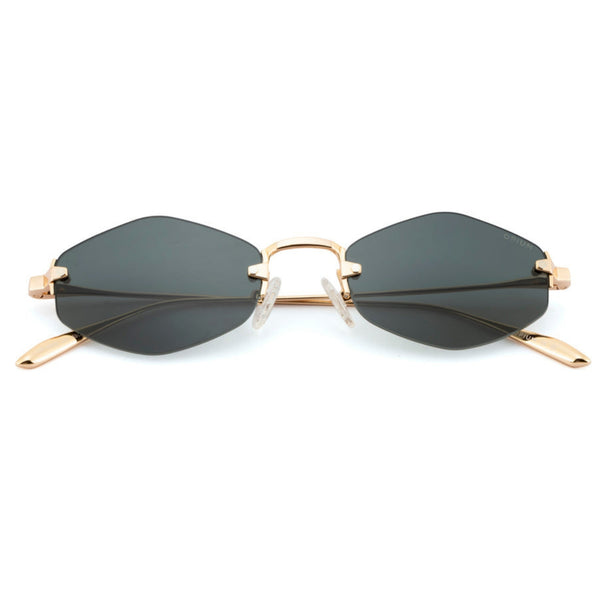Opium OP10375 C01 Gold Rimless Sunglasses